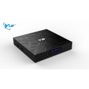 YLW T9-4+32+2.4G+BT The Latest Design Super Rockchip RK3328 Chip Support 4k Hard Decoding Ultra-High Density And More Realistic TV Box