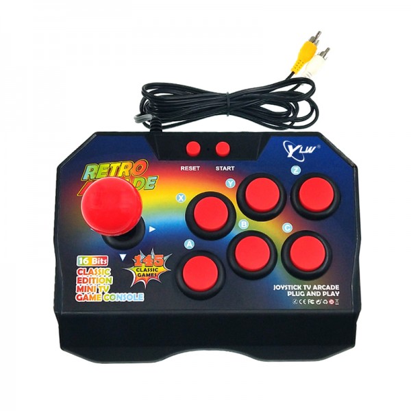 YLW 16 Bit  Retro Arcade Game Console TV Video Joystick With 145 Games
