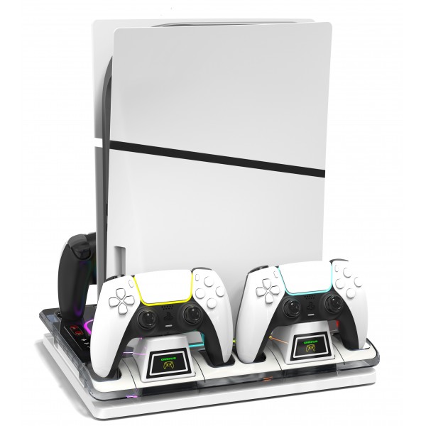 GAMINJA P53 Cooling and Charging Stand for PS5 Console with RGB Light
