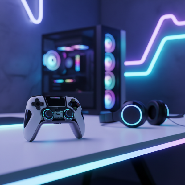 GAMINJA P521 Wireless Game Controller with RGB Light for PS5