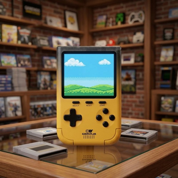 GAMINJA 8 Bit Retro Handheld Video Game Console Built-in 256+ License-free Games Source Factory Supplier OEM/ODM Service