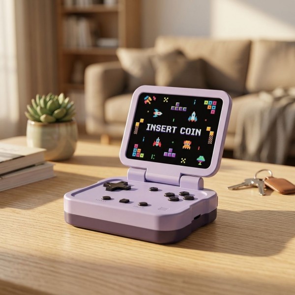 GAMINJA 8 Bit Retro Game Console Portable Handheld Design Built-in 256 License-free Games GC107
